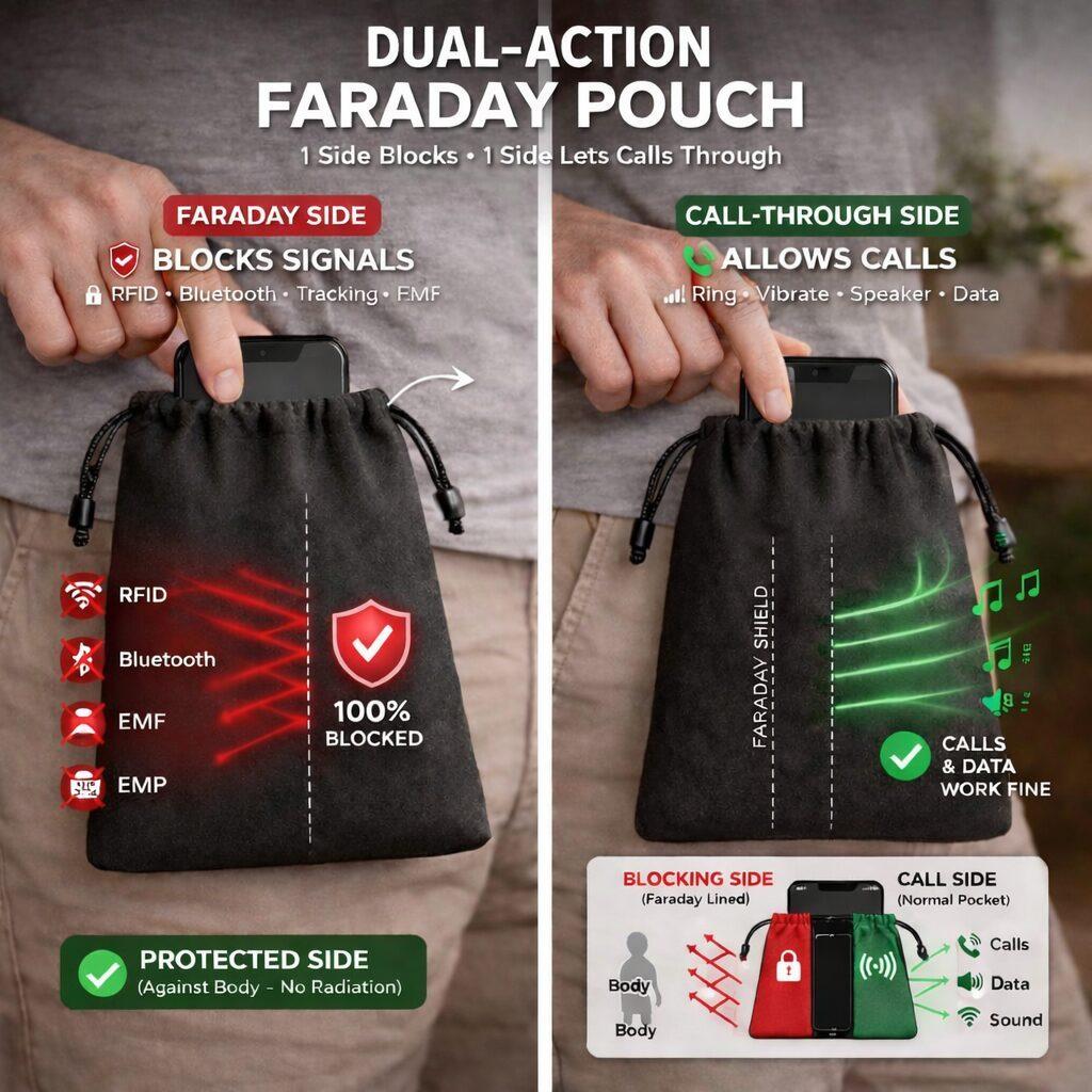 EscapeZone™ Directional EMF Phone Pocket Bag