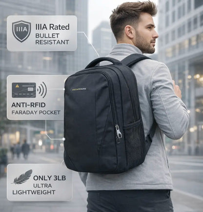 Escapezone™ ⛨ IIIA Bulletproof Backpack
