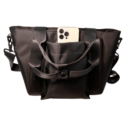 Side view of small EscapeZone Stylish Women's Handbag with Faraday Pockets Purse