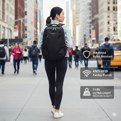 Escapezone™ ⛨ IIIA Bulletproof Backpack