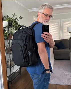 Customer photo with EscapeZone Dual backpack