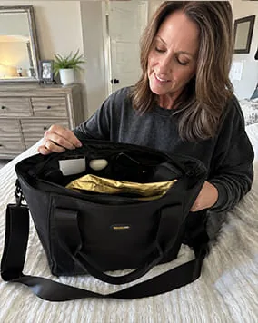 Customer photo with EscapeZone bag
