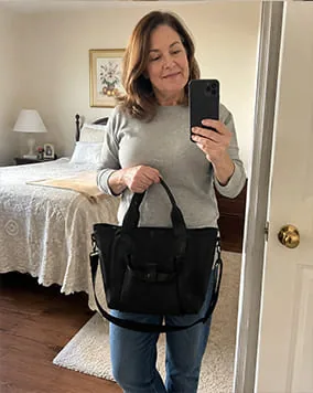 Customer photo with EscapeZone bag