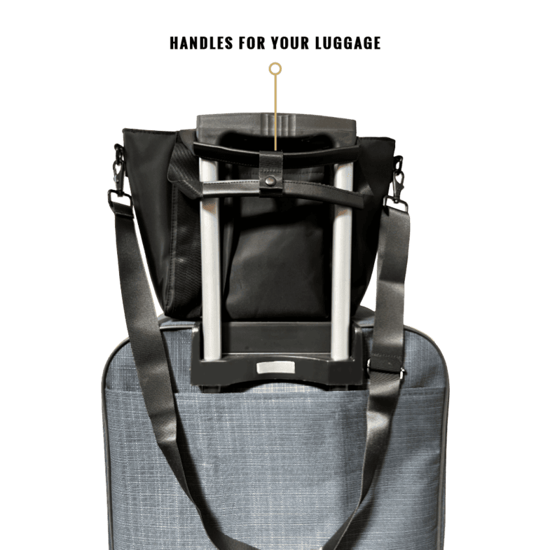 EscapeZone Stylish Women's Handbag with Faraday Pockets Attached to Luggage
