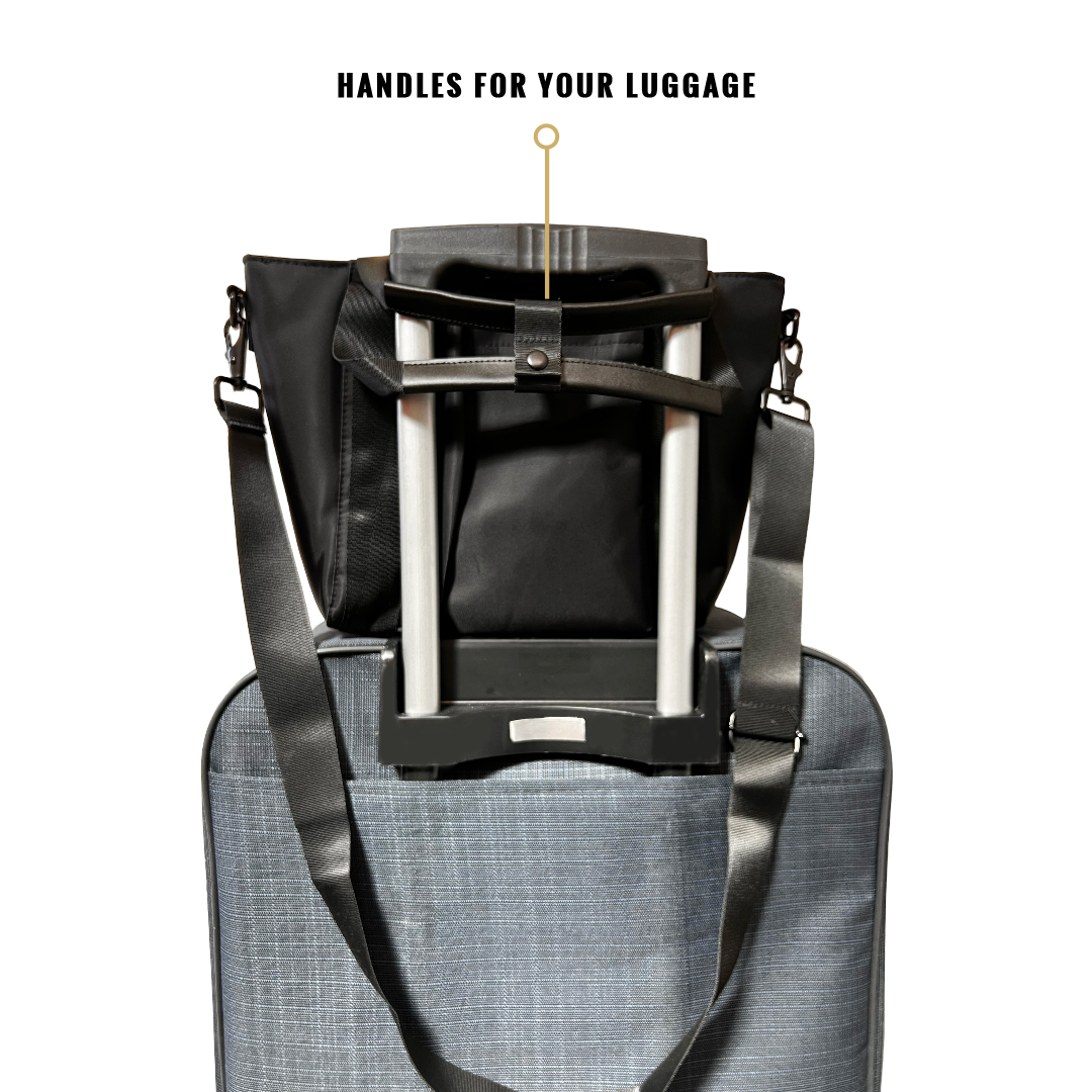 EscapeZone Stylish Women's Handbag with Faraday Pockets Attached to Luggage