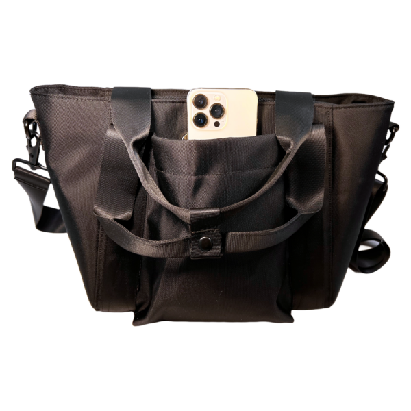 Side view of small EscapeZone Stylish Women's Handbag with Faraday Pockets Purse