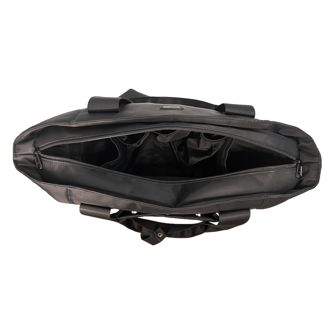 Top View of Empty Stylish Women’s Handbag with Faraday Pockets (Large)