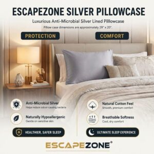 Luxurious Anti-Microbial Silver Lined Pilllowcase